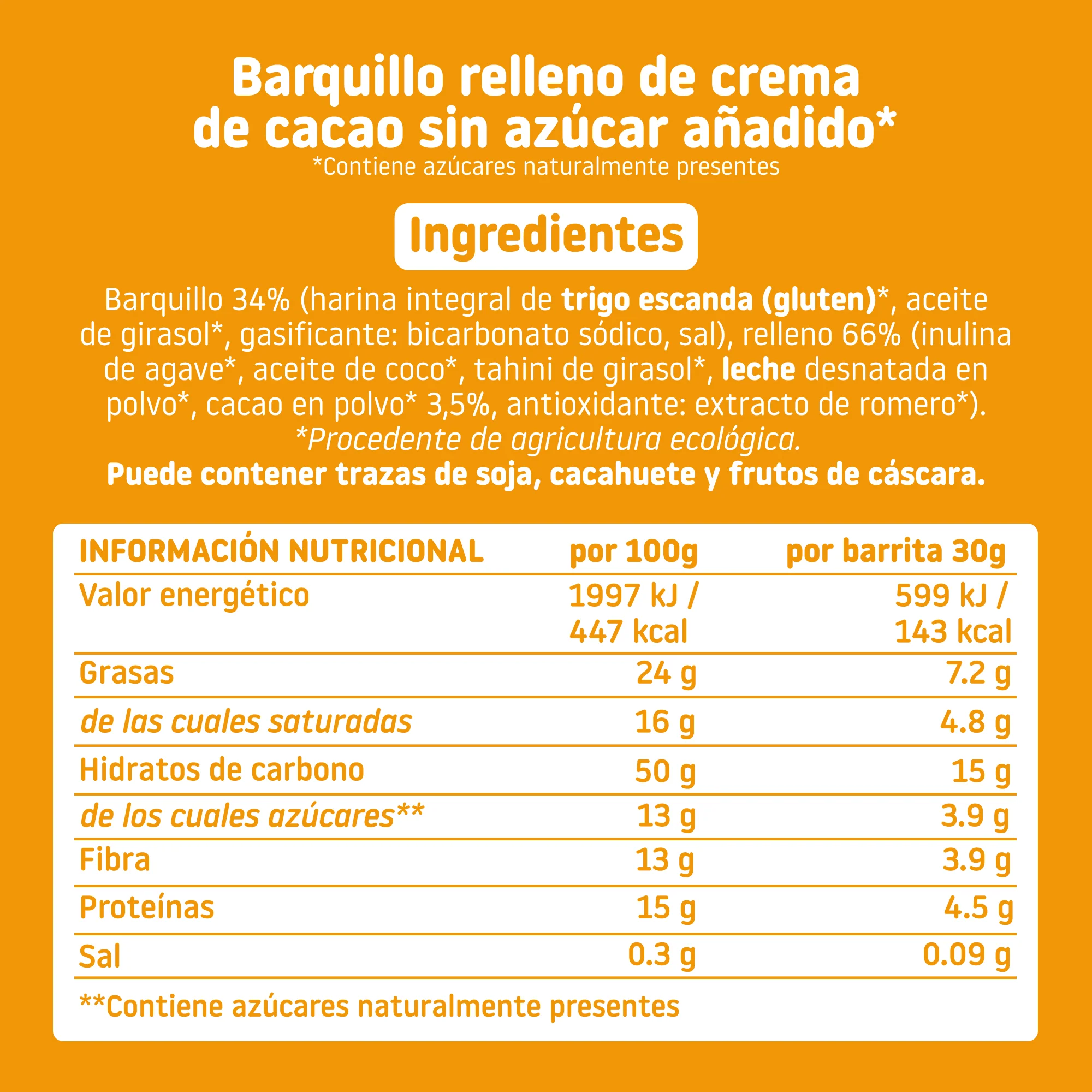 Barquillo TRIBOO relleno de crema de cacao - Image 7