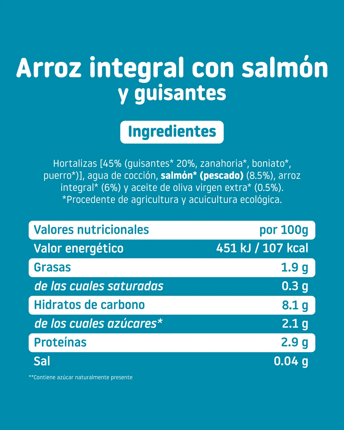Tarrito de CA-CHI-TOS de arroz integral con salmón y guisantes - Image 10
