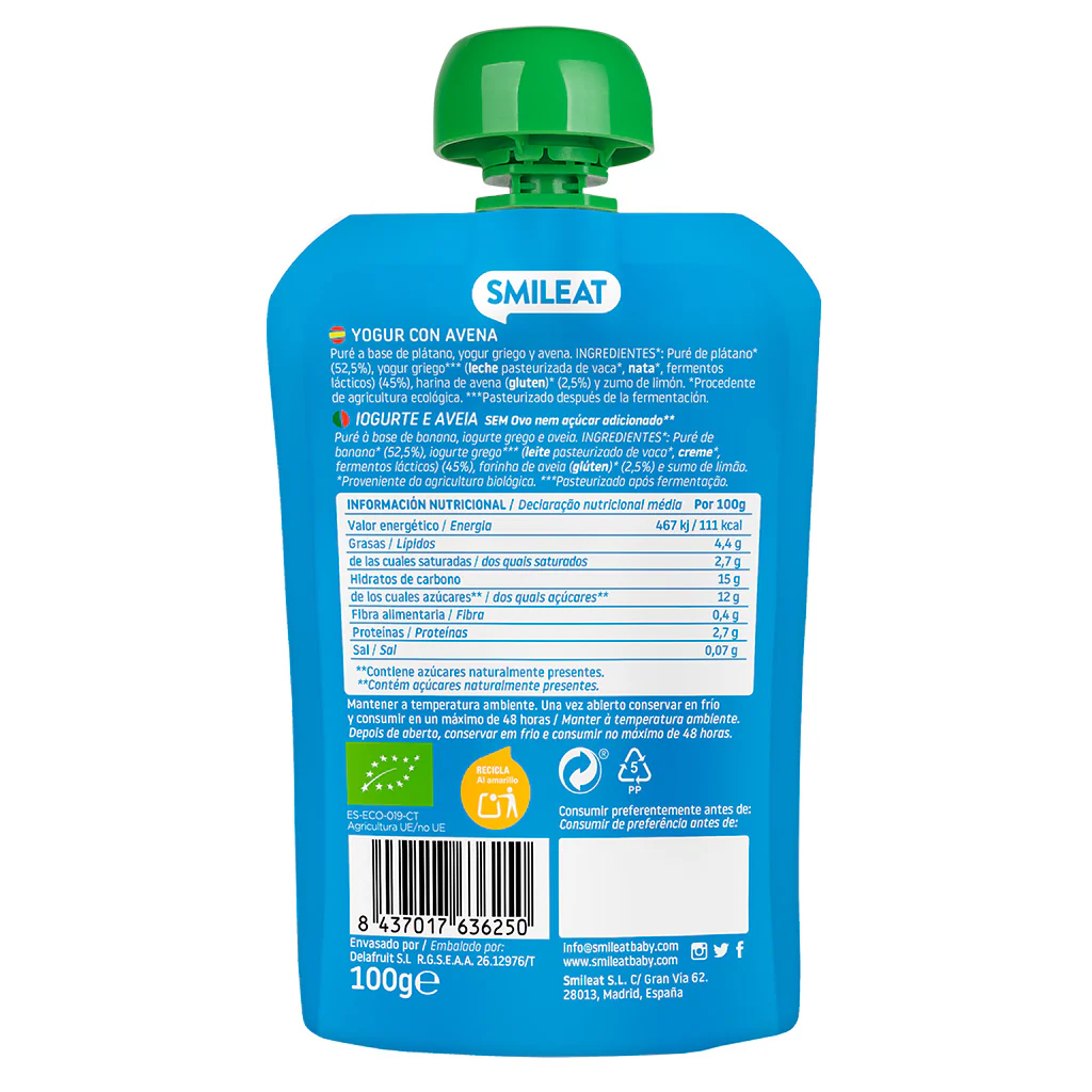 Pack Pouches yogur y avena 10 Uds - Image 5