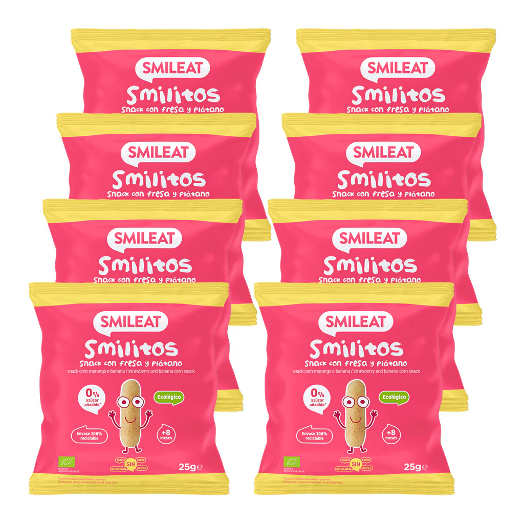 Pack Smilitos fresa y plátano 8Uds