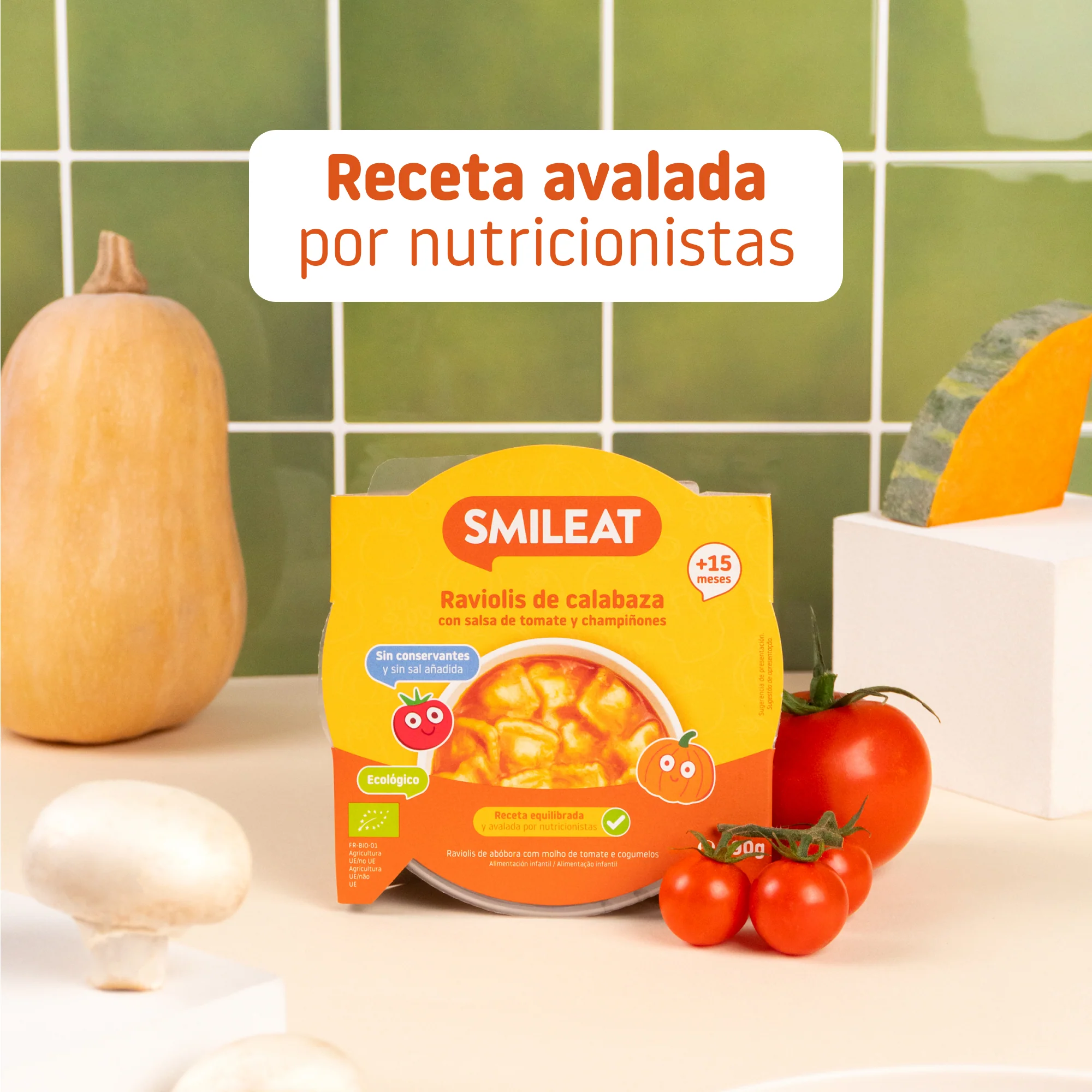 Platito de Raviolis de calabaza con salsa de tomate y champiñones - Image 5
