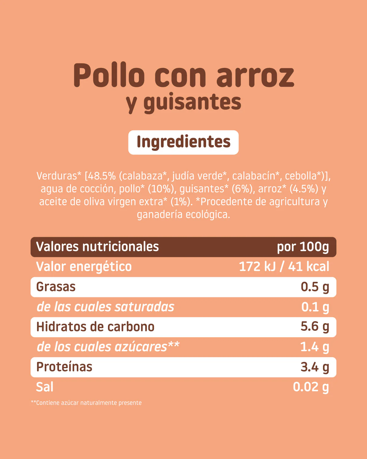 Tarrito de pollo con arroz y guisantes - Image 7