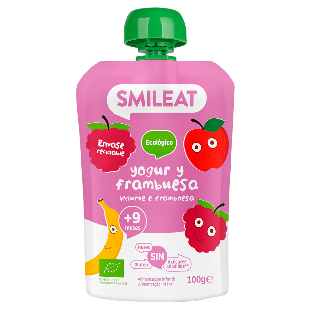 Pouch de yogur y frambuesa